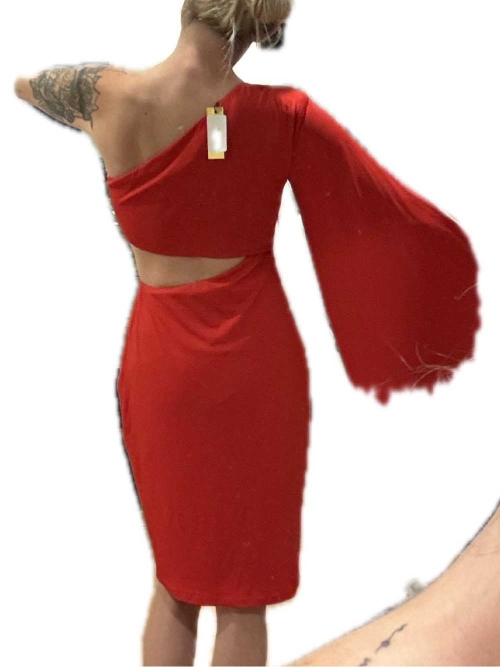 ALEXIA ADMOR | Reese One Shoulder Dress | bright red NWT XS - Picture 4 of 12
